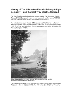 History of the East Troy Electric Railroad