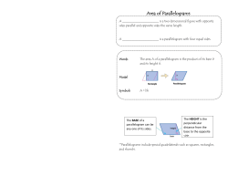 Area of Parallelograms