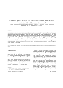 Emotional speech recognition: Resources, features, and