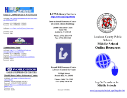 Middle School Online Resources - Loudoun County Public Schools