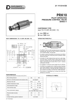 pilot operated pressure control valve 21 111/314 ed
