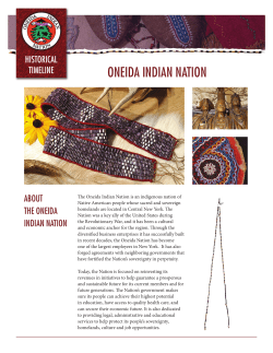Historical Timeline of the Oneida Nation