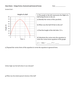 e) Expand the vertex form of the equation to write the equation in