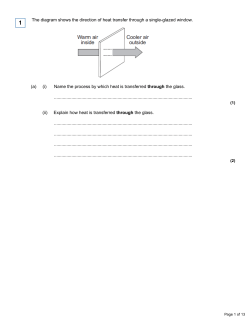 The diagram shows the direction of heat transfer through a