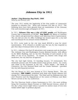 Johnson City in 1911 - State of Franklin.net