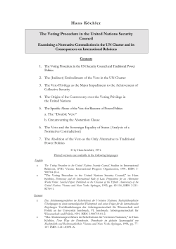 The Voting Procedure in the United Nations Security Council