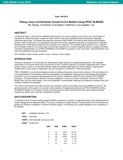 260-2010: Using the NLMIXED Procedure to Fit Linear