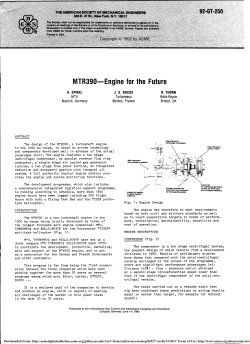 MTR390&mdash;Engine for the Future