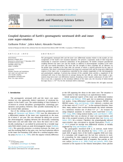 Coupled dynamics of Earth`s geomagnetic westward drift and inner