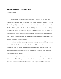 Defamation - Illinois State Bar Association