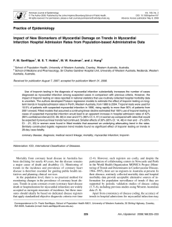 Impact of New Biomarkers of Myocardial Damage on Trends in