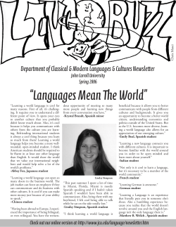 Languages Mean The World - John Carroll University