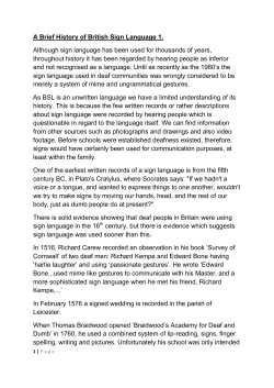 History of British Sign Language