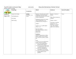 Fourth Grade Curriculum Map 2012