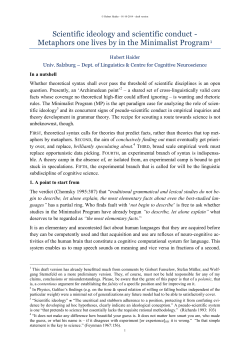 Scientific ideology and scientific conduct