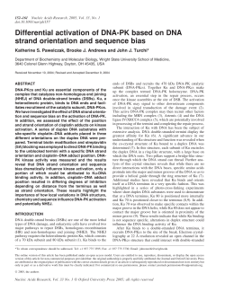 Differential activation of DNA-PK based on DNA