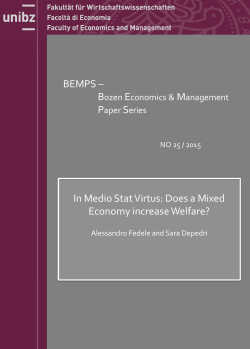 In Medio Stat Virtus: Does a Mixed Economy increase Welfare?