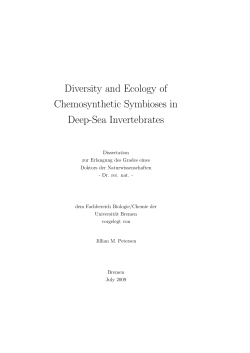 Diversity and Ecology of Chemosynthetic Symbioses in Deep