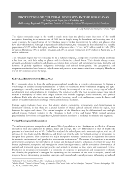 protection of cultural diversity in the himalayas