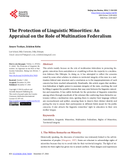The Protection of Linguistic Minorities