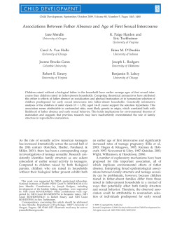 Associations Between Father Absence and Age of First Sexual