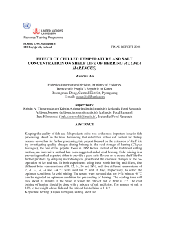 Effect of chilled temperature and salt concentration on - UNU-FTP