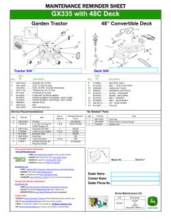 GX335 with 48C Deck - JDParts