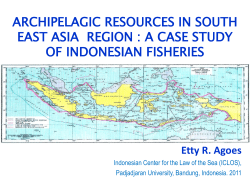 Archipelagic Resources in South East Asia Region : a case study OF