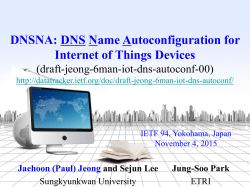 DNS Name Autoconfiguration for Internet of Things Devices