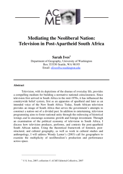 Mediating the Neoliberal Nation: Television in Post