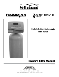 ProMate 6.0 Iron Curtain Junior Filter Manual