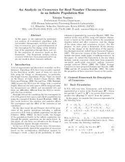 An Analysis on Crossovers for Real Number Chromosomes in an In