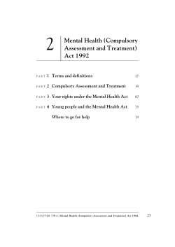 Mental Health and the Law chapter 2: Guide to the Mental Health
