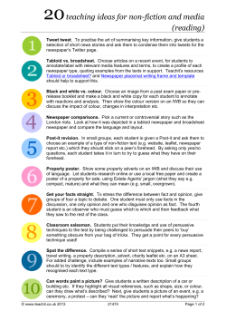 20teaching ideas for non-fiction and media (reading)