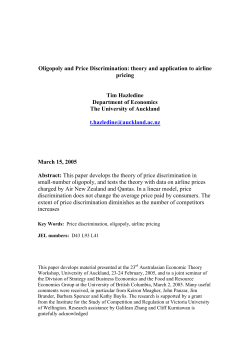 Oligopoly and Price Discrimination: theory and application to