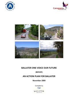ballater one voice our future an action plan for ballater