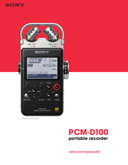 PCM-D100 brochure