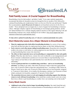 Paid Family Leave: A Crucial Support for Breastfeeding