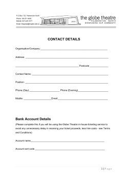 CONTACT DETAILS Bank Account Details
