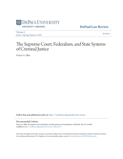 The Supreme Court, Federalism, and State Systems