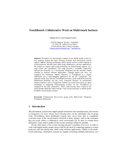 TouchBoard: Collaborative Work on Multi-touch Surfaces - INESC-ID