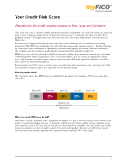 Your Credit Risk Score