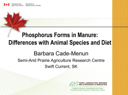 Phosphorus Forms in Manure: Differences with Animal Species and