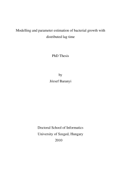 Modelling and parameter estimation of bacterial growth with