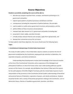 Course Objectives - Harding Charter Preparatory High School