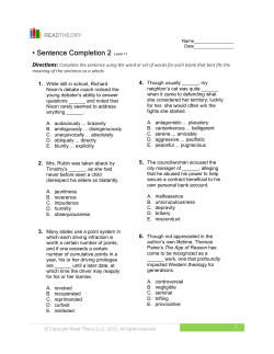 Sentence Completion 2 - English for Everyone