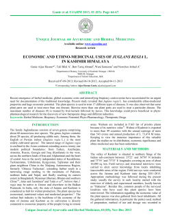 economic and ethno-medicinal uses of juglans