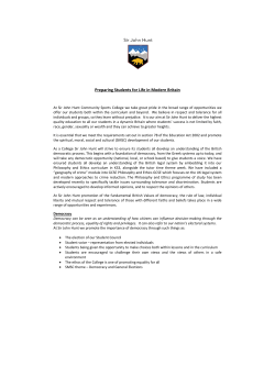 SJH Modern Britain Statement - Sir John Hunt Community Sports