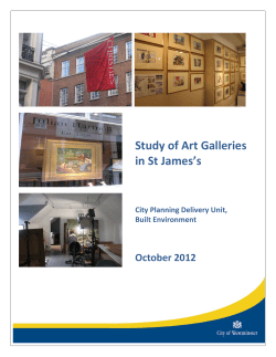 Study of Art Galleries in St James`s