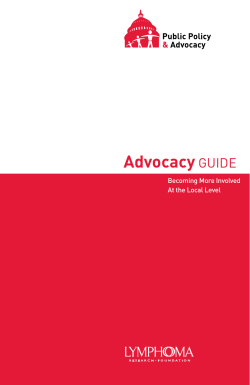 Advocacy Guide - Lymphoma Research Foundation
